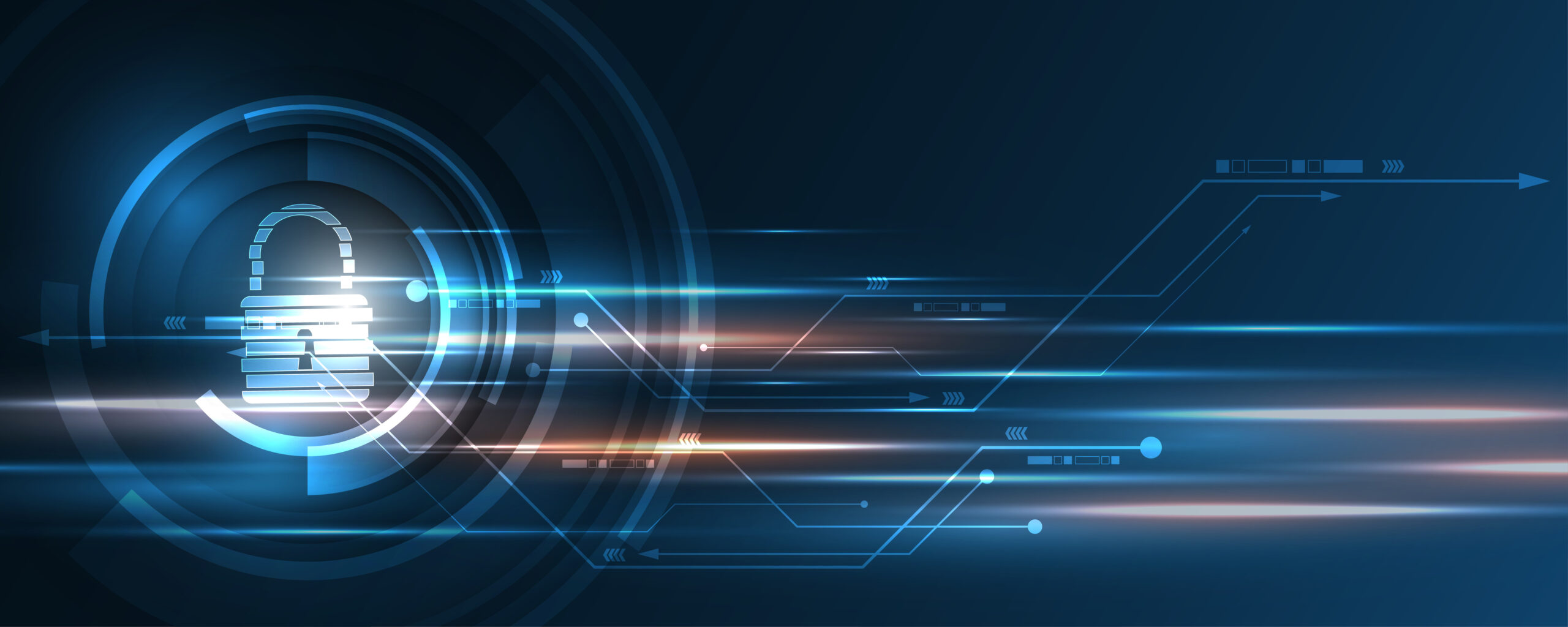 Padlock Security cyber digital concept Abstract technology background protect system innovation vector illustration